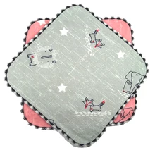 High Quality 5 Pcs Cotton Flower Vintage Handkerchiefs Kids Baby Towel Comfortable Cotton Square Towel Beach Hand Towel