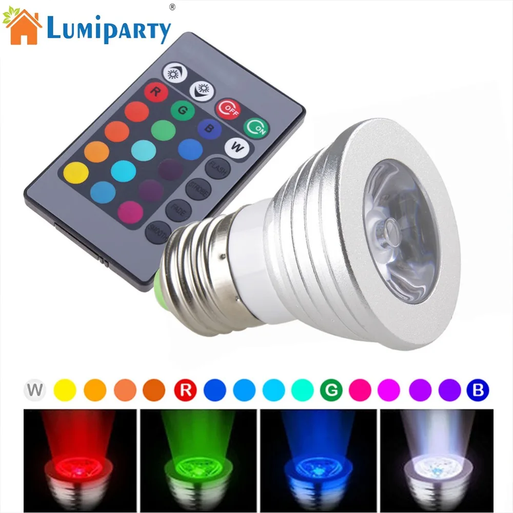 

Adeeing E27 Remote Control LED Light Bulb RGB Multicolors Spotlight Change Lamp for Party KTV Dance Ball