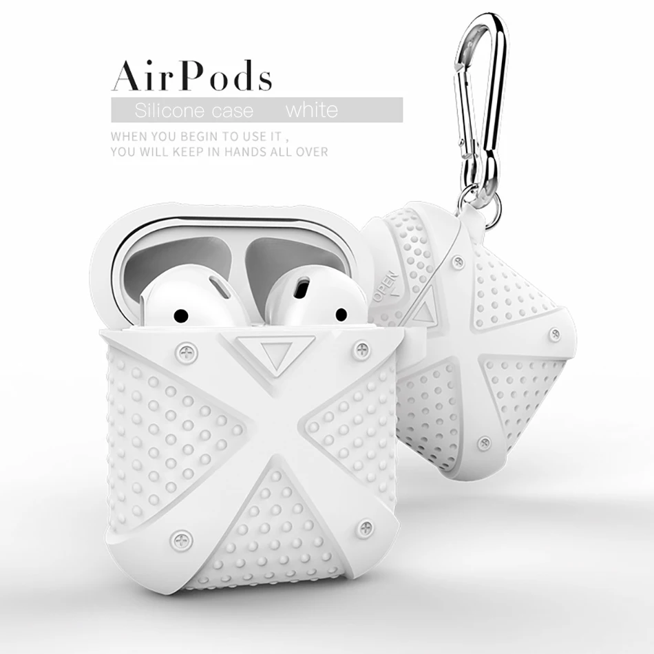 !ACCEZZ Bluetooth Wireless Earphone Case For AirPod Soft Cover Accessories For Apple Airpods Headphone Charger Box With Keychain (10)
