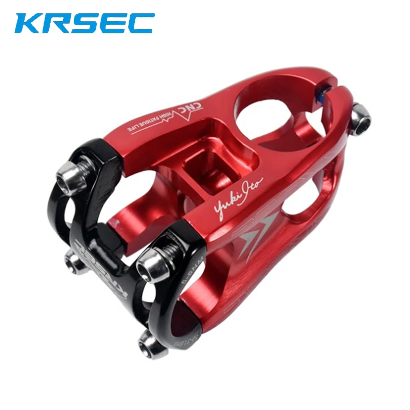 

KRSEC ultralight 128g bicycle stem 31.8mm MTB mountain bike handlebar stem 28.6mm ahead short 50mm Al-alloy CNC hollow DH/AM/XC