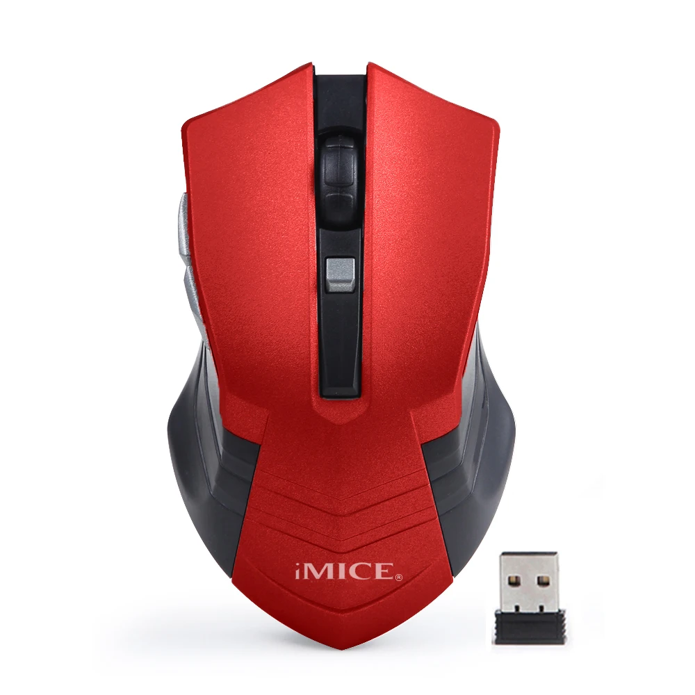2,4G беспроводная мышь USB PC мышь эргономичная беспроводная 6 кнопок мышь для геймеров 2000 dpi оптическая компьютерная мышь для ноутбука офисного использования - Цвет: Red