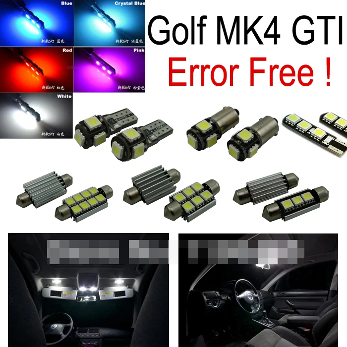 14 X без ошибок VW GOLF 4 MK4 Jetta GTI светодиодный купольный светильник с внутренней