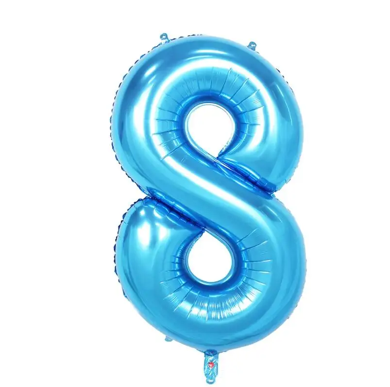 40 дюймов большие синие воздушные шары с числами с днем рождения ...