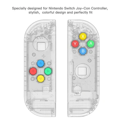 5 цветов OEM Корпус Замена Прозрачный чехол для консоли Joycon переключатель консоль LR контроллер запчасти для ремонта