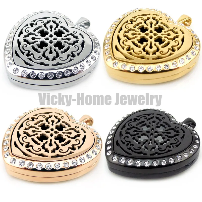 

Peach Heart Silver Old World Cross (30mm) Stainless Steel Aromatherapy / Essential Oils Diffuser Locket Jewelry drop shipping