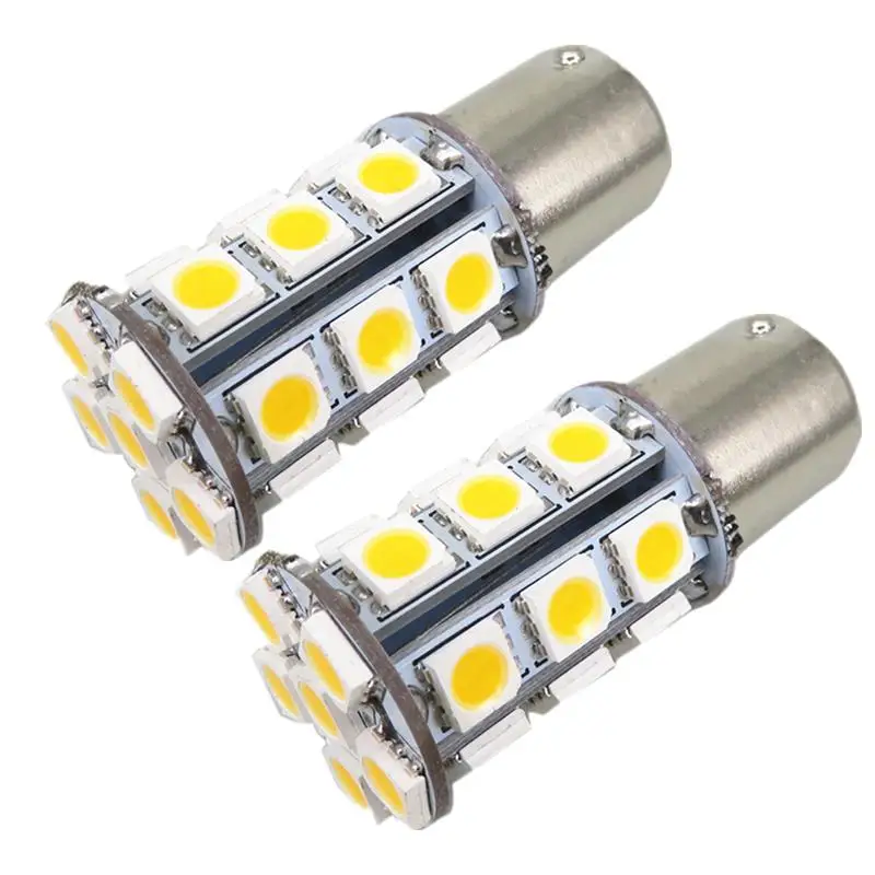4pcs Amber Warm White BA15S 1156 12v LED Car External Turn Signal Light