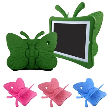 

Besegad ShockProof Protector Cartoon Butterfly Stand Holder Case Cover Skin Shell Sleeve for Apple iPad 2 3 4 9.7 Inch for kids