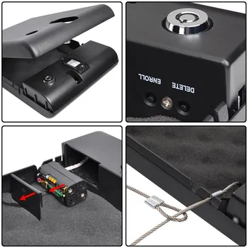 

Portable Safe Case Gun/pistol with Biometric 100 Fingerprint Lock Biobox Travel Car Home OS100A