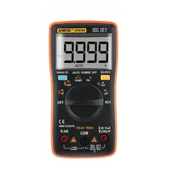 Электрический цифровой мультиметр Авто дальномер True-RMS Ohmmeter AC DC Напряжение Амперметр мультитестер (оранжевый)