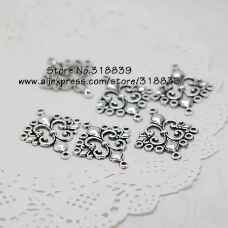 

Tibetan Plating Metal Alloy Hollow Lily Connectors Chandelier Component Findings Fit DIY Jewelry Making 20pcs/lot 30*36mm 7082