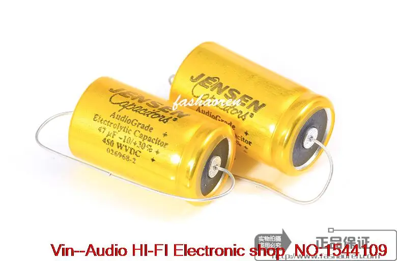 2PCS Danish 47UF 450v Jensen axial electrolytic capacitors FREE