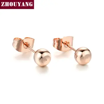 Simple Style Small Bean RoseGold Color Sutd Earrings Fashion Jewelry ZYE422 ZYE445