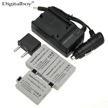 Digital boy 6 unids/set lp-e5 lp e5 lpe5 batería recargable batería de la cámara + cargador + cargador de coche + enchufe para canon 450d 500d 1000d
