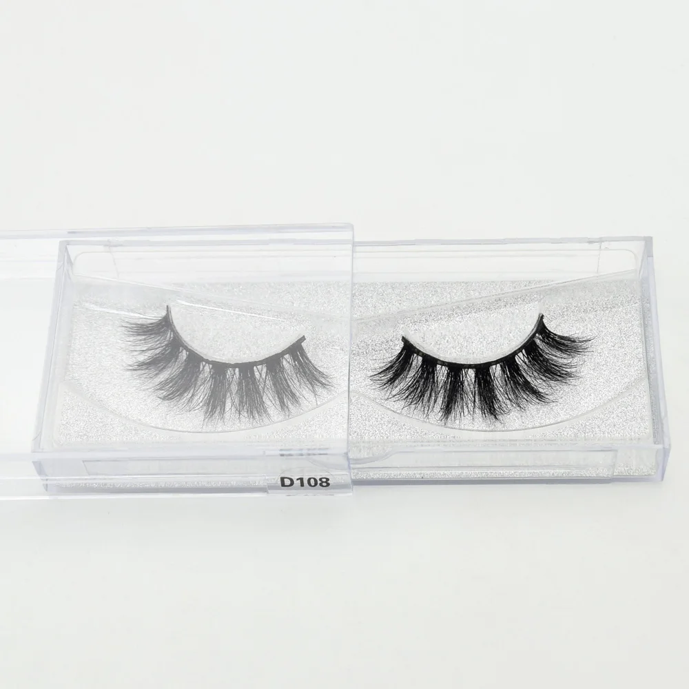 visofree 3D Real Mink Eye Lashes Thick Fake Eyelash Makeup Eye Lashes Handmade Glitter Packaging 1 Pair D113 - Длина: D108