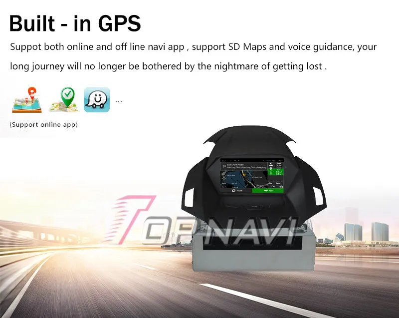 Cheap Topnavi 8" Quad Core Android 6.0 Car GPS Navigation for Ford Kuga Autoradio Multimedia Audio Stereo,NO DVD 28