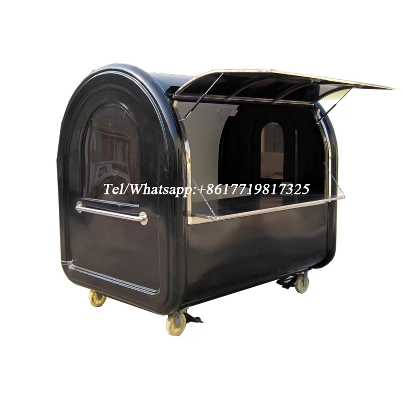 US $3.600.00 280D Black Color White Inside With Shelf 3 Sinks For usa Standard With Logo Food Cart CFR Price