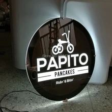 Ø30см круглые настенные односторонние светодиодные оконные дисплеи, светящаяся афиша, рамки для агента по недвижимости, сеть магазинов, розничная торговля