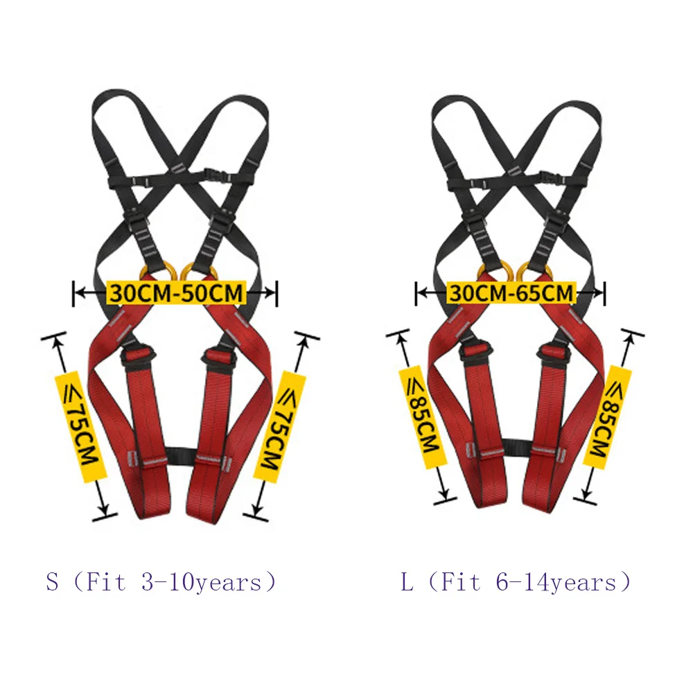 Дети полный тело дерево скалолазание тренировочный жгут оборудование для скоростного спуска защита от падения предохранительный ремень безопасности