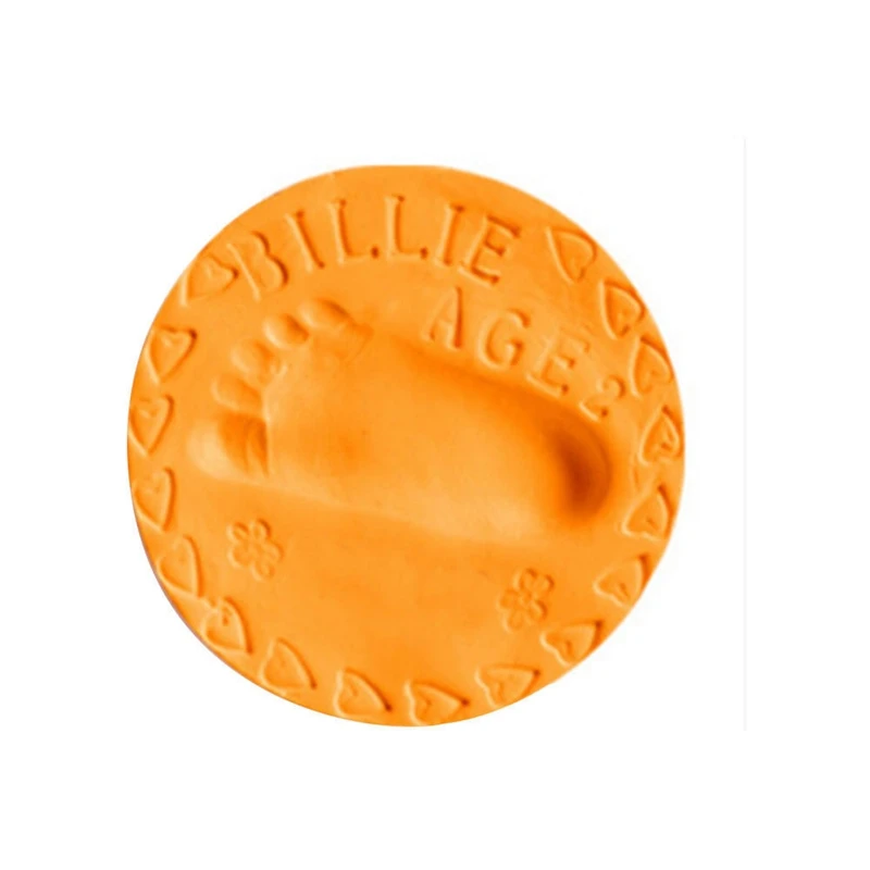 20/40g Пластилин детская воздушная сушка отпечаток след отпечаток комплект литья родитель-ребенок ручной подушечка с чернилами для отпечатков - Цвет: Orange 20g