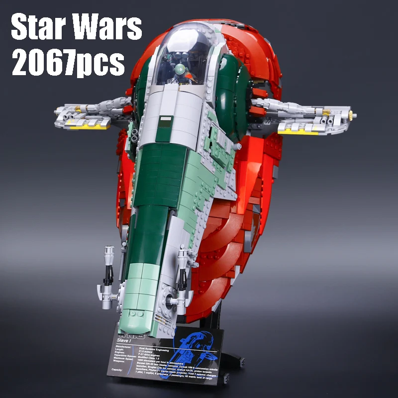 

Compatible Legoe 75060 Star Wars Lepin 05037 2067pcs building blocks UCS Slave I Slave NO.1 Model Bricks toys for children