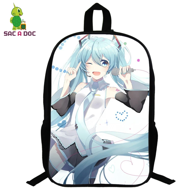 14,5 дюймов школьные сумки Miku Hatsune японский аниме Школьный портфель для подростков мультяшный рюкзак для девочек Подарочный рюкзак