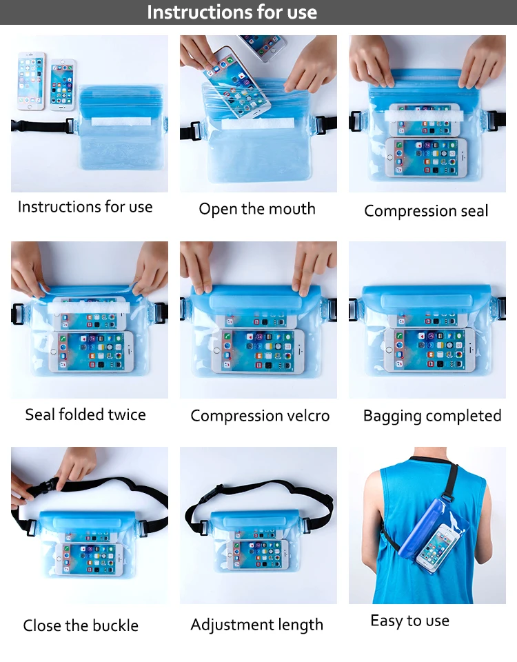 Водонепроницаемый чехол для мобильного телефона, Спортивная поясная сумка, сумка для плавания, сухая сумка, чехол для телефона из ПВХ, защитная сумка, аксессуары для дайвинга
