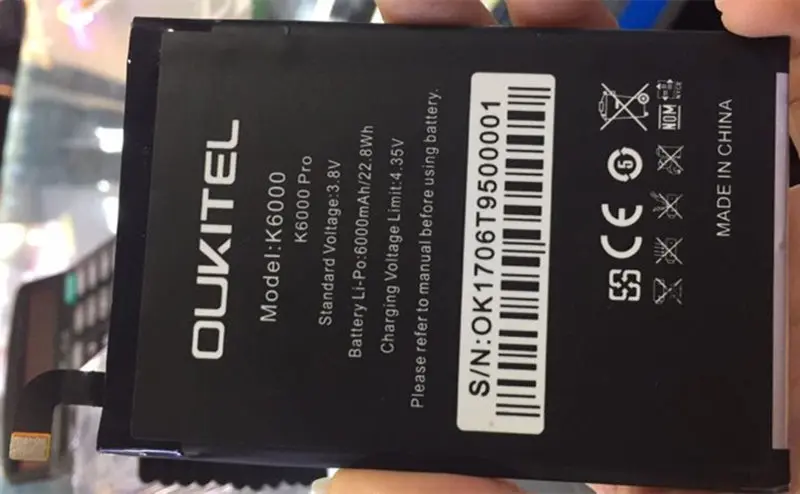 For Oukitel K6000 PRO High capacity 6000Mah Built-in battery Replacement accessory +Track Number | Мобильные телефоны и