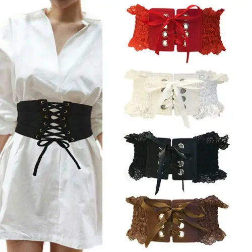 

Women Waist Belts Fashion Cinch Belt Buckle Elastic Waistband Stretch Corset