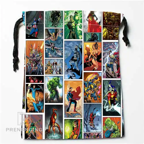 Заказные сумки Marvel с мультипликационным принтом, модные дорожные сумки для хранения, мини-сумка для плавания, походов, игрушек, размер 18x22 см#171208-15 - Цвет: Drawstring Bags