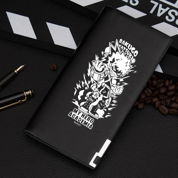 Anime My Hero Academia Unisex Long Purse Pu Leather Wallet Bakugou Katsuki ID Card Holder Gift Money Clutch Change Pocket