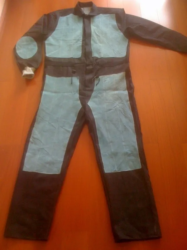 

Free shipping Max conjoined cowhide Sand blasting clothes