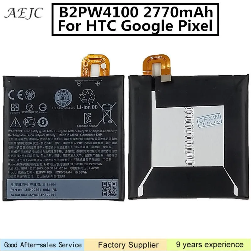 

Cell Battery for HTC Google Pixel Nexus S1 B2PW4100 2770mAh Battery Replacement for HTC Google Pixel Li-ion Polymer Battery