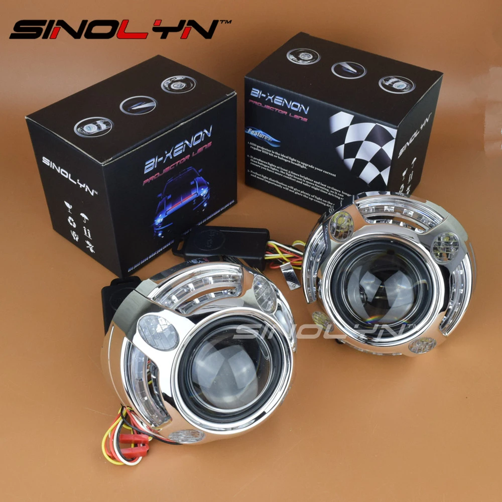 2.5 Car Bixenon Headlight Projector Lens W/ For Panamera Style Shrouds