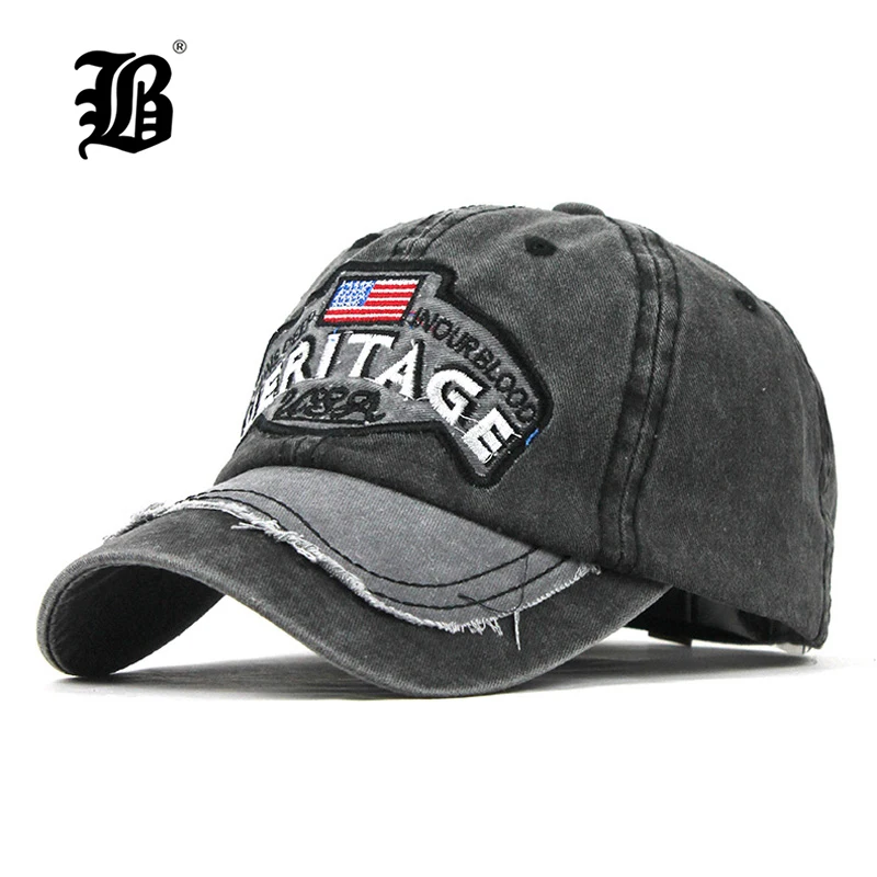 

[FLB] 100% Washed Cotton Men Baseball Cap Fitted Cap Snapback Hat For Women Gorras Casual Casquette Embroidery Retro Cap F318