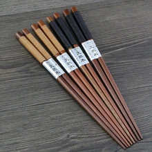 Черный коричневый ручной работы Японский Натуральный каштан дерево Value набор ценный подарок суши китайская еда галстук линии