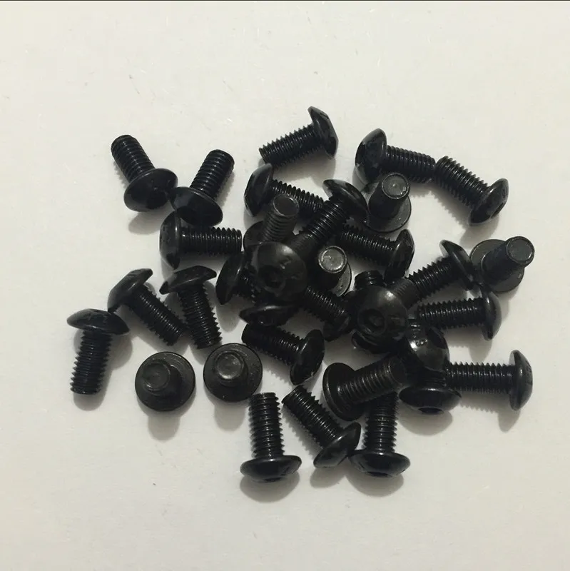 

100PCS M5 series 10.9 round head hex socket screws M5*6/8/10/12-50 mm the mushroom head hex socket screws