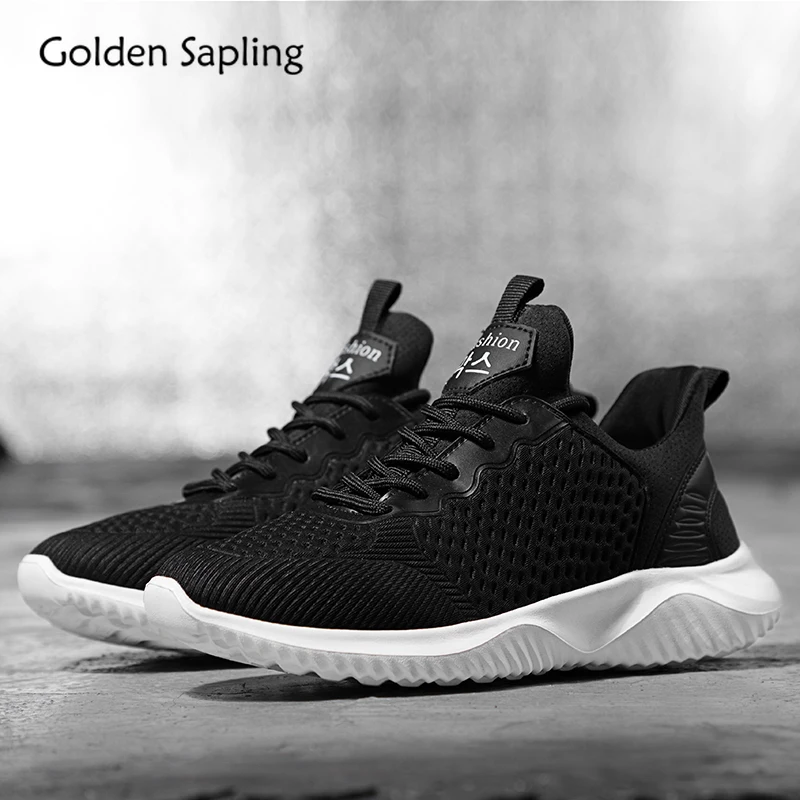 

Golden Sapling Lightweight Women's Sneakers Black Air Mesh Knit Breathable Sport Shoes Woman Trainer Fitness Tennis Shoes Women