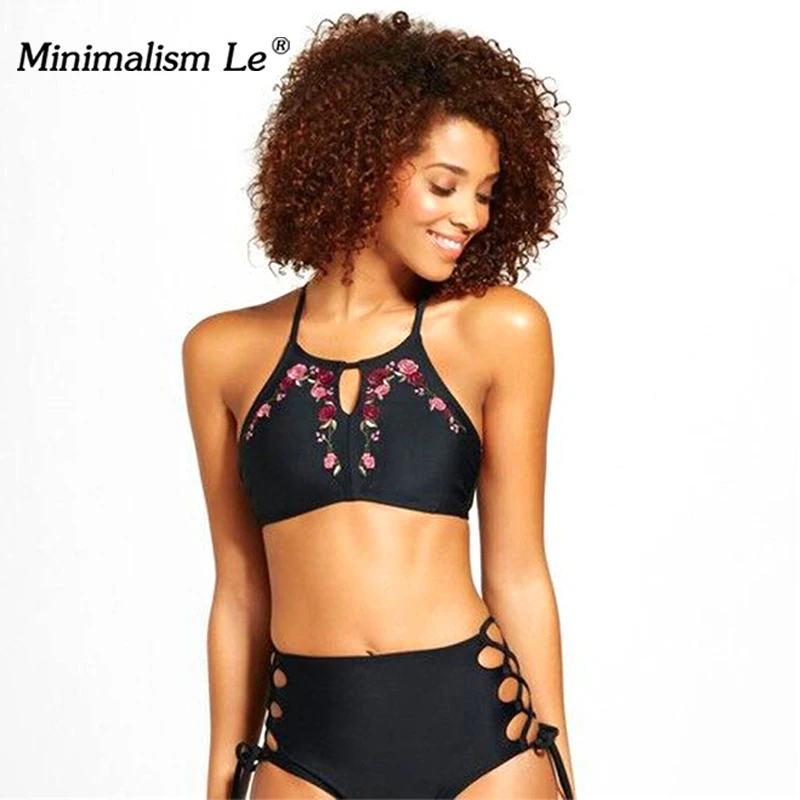 

Seazea Bandage Women Bikini Sets Sexy Bikini Print Swimsuit 2018 Swimwear Openwork Beach Wear Vintage Bathing Suits Biquini