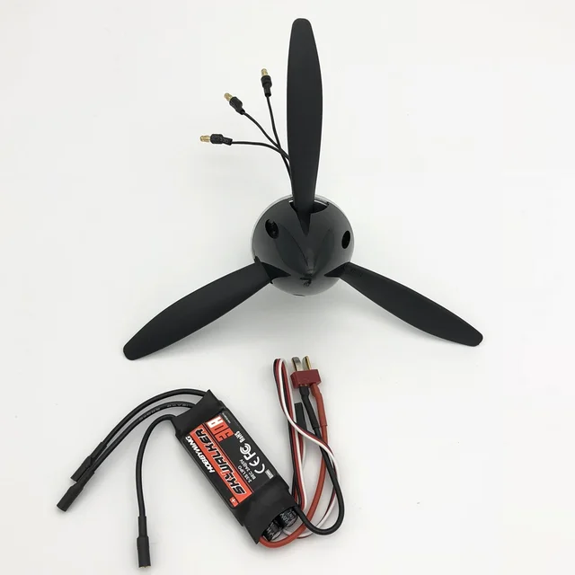 10 Inch 10x6x3 Blade Propeller With Spinner Motor Esc For Scale Rc