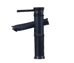 Oil Rubbed Bronze Single Handle Bamboo Style Bathroom Vessel Sink Basin Faucet Mixer Taps anf226