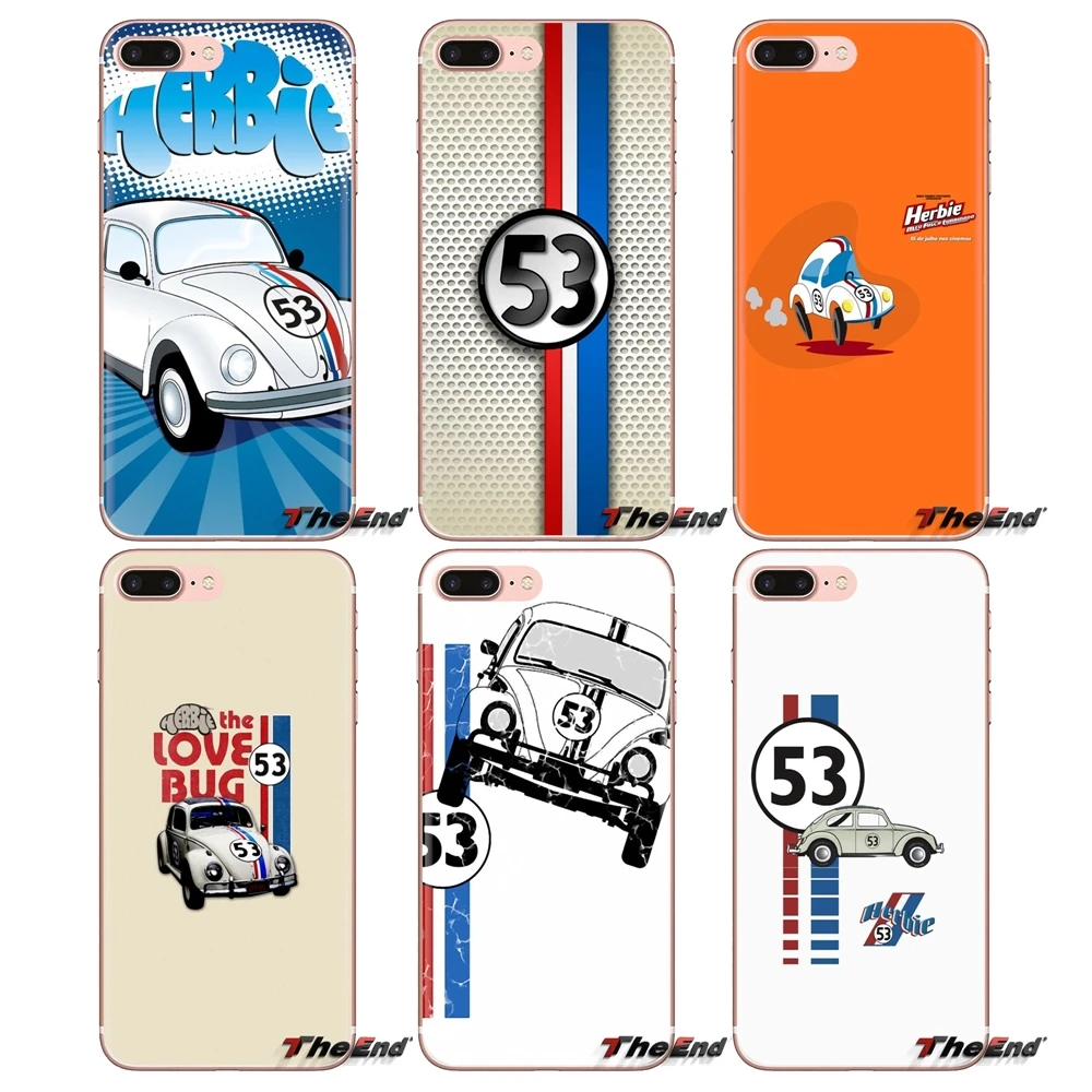 Herbie 53 VW жук Жук для Samsung Galaxy S3 S4 S5 Mini S6 S7 Edge S8 S9 S10 Plus Note 3 4 5 8 9 прозрачные мягкие чехлы