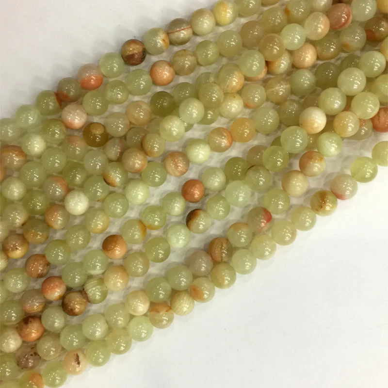 High Quality AAA Natural Genuine Green Lace Jade Round Loose Gemstone