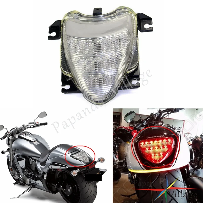 Papamda, прозрачный СВЕТОДИОДНЫЙ фонарь для мотоцикла, мигалка, задний тормозной светильник для 2006- Suzuki Boulevard M109R VZR1800 M1800R