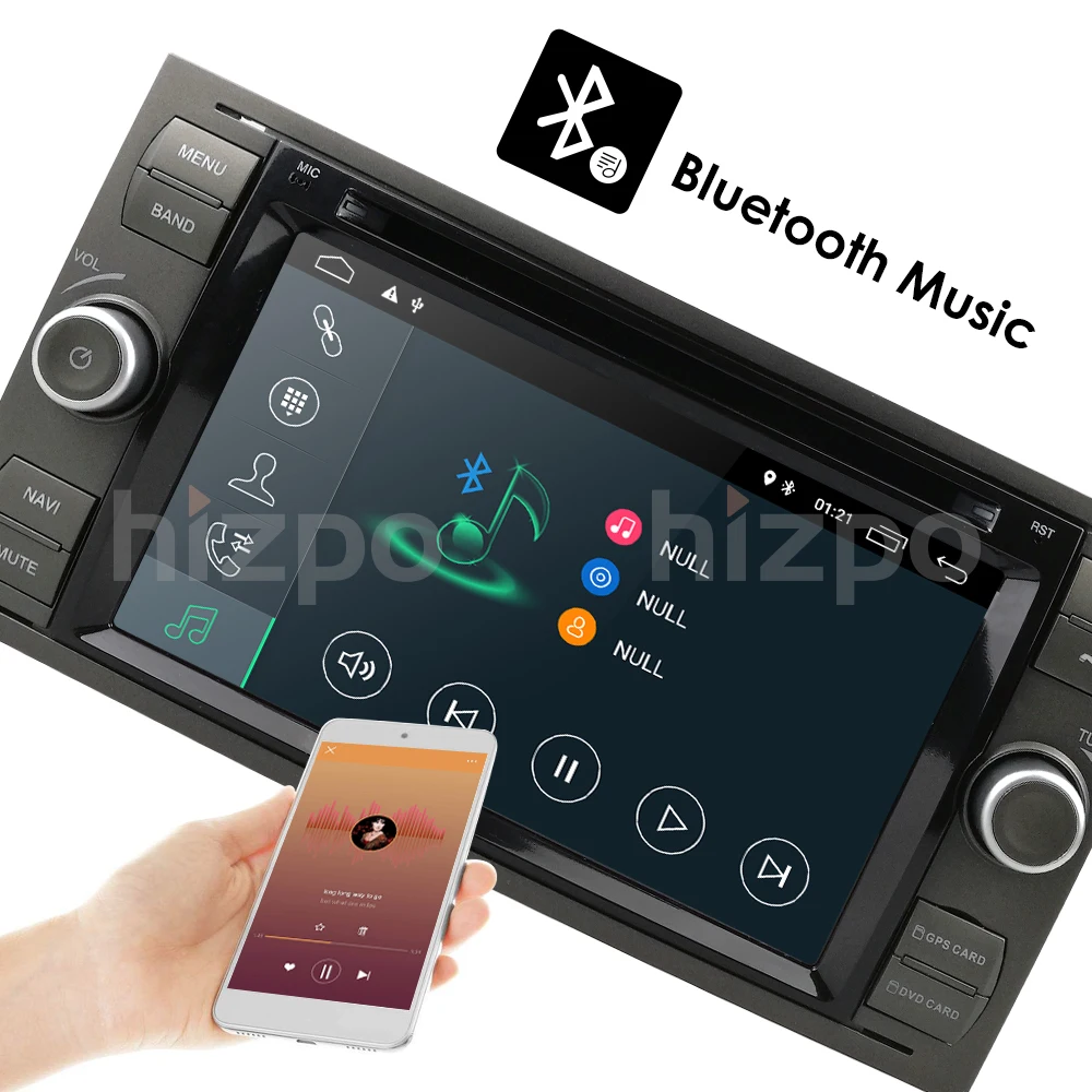 Perfect AutoRadio 2 din Android 8.1 Car DVD Player Audio For Ford Focus 2 Fiesta S C Max Kuga mondeo 3 4 transitfusion Connect Navi SWC 13