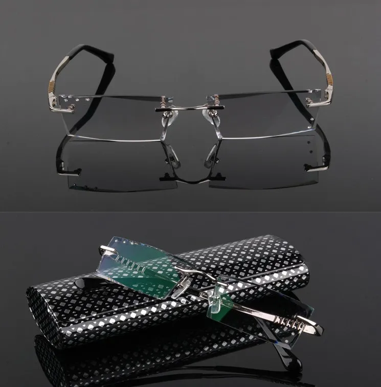 

2019 Limited 24k Luxury Pure Titanium Commercial Eyeglasses Frame Diamond Cutting For Edges Eyewear Decorations Optical Glasses