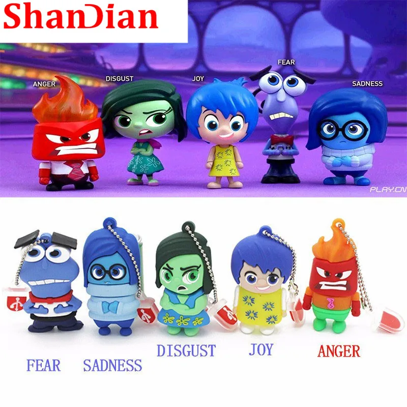 

SHANDIAN Cartoon wholesale cute mini pen drive USB 4GB/8GB/16GB/32GB Flash Drive original gift hot sale cartoon pendrive U disk