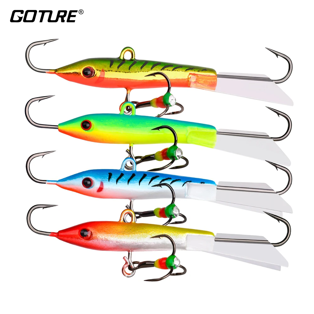 

Goture New Ice Fishing Lure Banlancer for Fishing Perch Pike, 7.7cm 16g Winter Baits Hard Lure Lead Jigging, 4pcs/lot