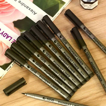

Soft Brush Marker Pigment Liner Calligraphy Brush Pen Fineliner Cartoon Drawing Sketch Art Marker Sketch Liner Arts Supplies