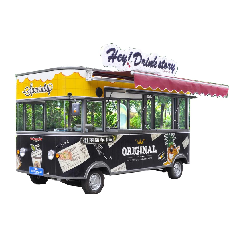 

Can be customized electric mobile food carts / mobile vending trailer on street with high speed for sale