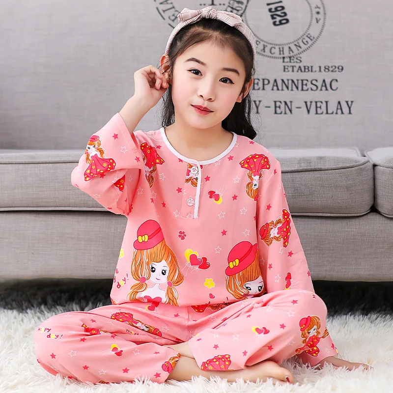 

Kids Sleepwear Girls Pajamas Boys Pajamas For Set 2 pcs 2019 Spring Summer Nightgown Children Sleepwear Pajamas